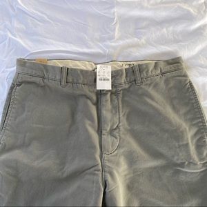 J Crew Grey Chino Straight 100% cotton flannel lined pants 35” x 32” brand new